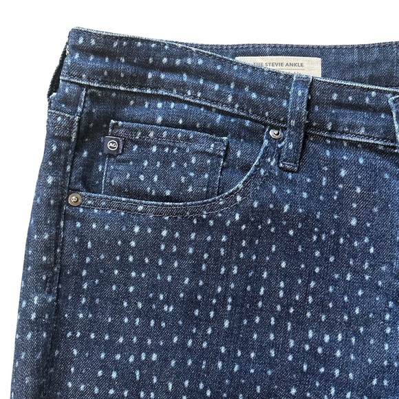 Adriano Goldschmied AG The Stevie Slim Straight Ankle Jeans Dot Print Size 29 - Picture 7 of 11